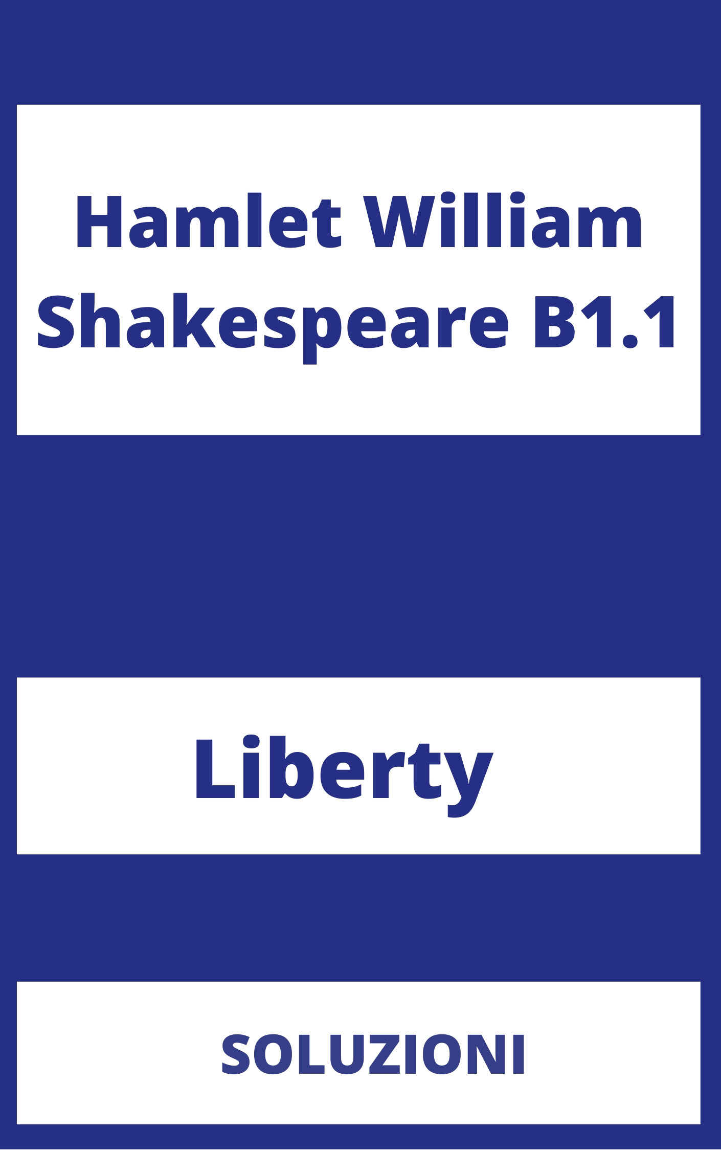 Hamlet William Shakespeare B1.1 Soluzioni